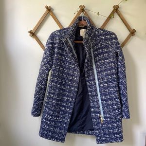 J Crew Blue Wool Jacket - Size 00